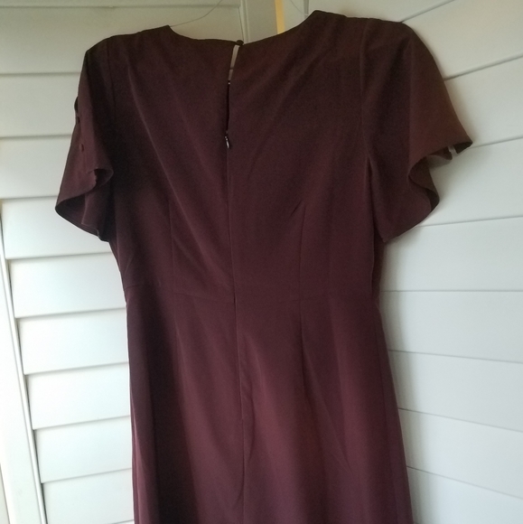 DONATED Ann Taylor Deep Burgundy Dress - Picture 2 of 5